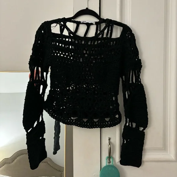 Zara CROCHET SWEATER - LIMITED EDITION